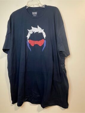 Blizzard Navy Overwatch Soldier SS Graphic Tee with Red & Purple Accent
